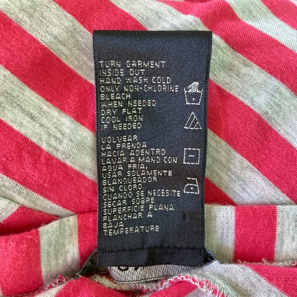 Women’s size small Design History coral and grey striped maxi skirt, long skirt - Picture 4 of 4